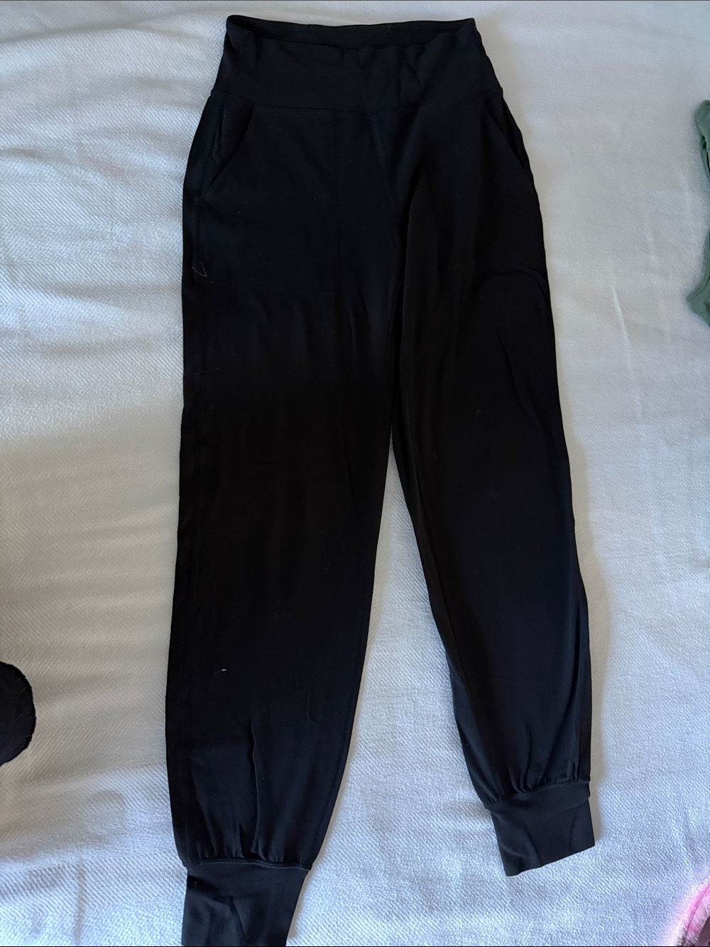 lululemon athletica Black Jogger Pants with Cuffed Ankles